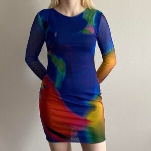 Zara Printed Tulle Dress (M)